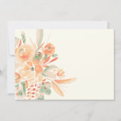 Invitation Boho Painteté À La MainTerracotta Floral Bridal Dé (Dos)