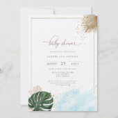 Invitation Boho Palm Baby shower tropical Photo (Devant)