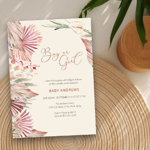 Invitation Boho Palm Feuillage Tropical Séché Révélation du S