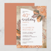 Boho Palm Feuilles | Hydrangeas fête du 40e annive