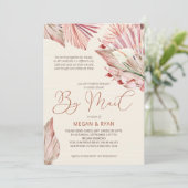 Invitation Boho Palm Rustic Foliage Baby shower par courrier (Debout devant)