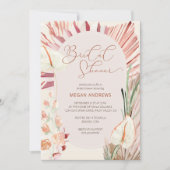Invitation Boho Palm Séché Fête des mariées Tropical Foliage (Devant)