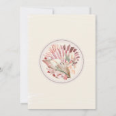 Invitation Boho Palm Séché Fête des mariées Tropical Foliage (Dos)