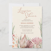 Invitation Boho Palm Séché Tropical Foliage Lingerie Douche (Devant)