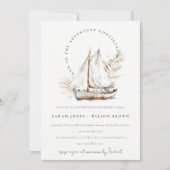 Invitation Boho Palm Voilier Mariage Anniversaire (Devant)