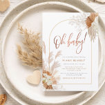 Invitation Boho Pampas Arche Rose or Baby shower<br><div class="desc">Boho pampas herbe invitation pour bébé fille. Ce design présente une belle palette de couleurs d'or rose, d'orange rouillé, de rose roux et de crème. L'avant de ces cartes est ornée d'une élégante forme d'arc, ornée d'arrangements floraux d'herbe de pampas, de palmier séché, d'orchidée, d'amaranthus pendants, d'herbe de champagne, et...</div>