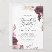 Invitation Boho Pampas Brunch Grass Brunch et Fête des mariée (Devant)