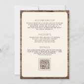 Invitation Boho Pampas Croix de bois tout en un Mariage catho (Dos)