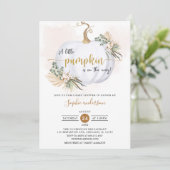 Invitation Boho Pampas de automne Petit Baby shower Citrouill (Debout devant)