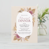 Invitation Boho Pampas Dîner De Répétition En Herbe (Debout devant)