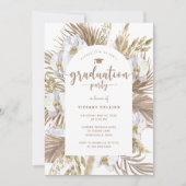Invitation Boho Pampas Diplôme en Arche Grass (Devant)