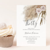 Invitation Boho Pampas Grass Adulte 30e Anniversaire