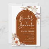 Invitation Boho Pampas Grass Arch Terracotta Bridal Brunch (Devant)