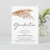 Invitation Boho Pampas Grass avec la fête de graduation de la (Debout devant)
