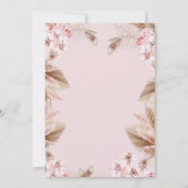 Invitation  Boho Pampas Grass Baby Shower (Dos)