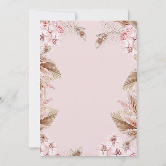 Invitation  Boho Pampas Grass Baby Shower (Dos)