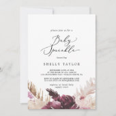 Invitation Boho Pampas Grass Baby Sprinkl (Devant)