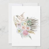 Invitation Boho Pampas Grass Blush Floral Arch Baby Shower de (Dos)