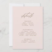 Invitation Boho Pampas Grass Blush Pink Bachelorette Week-end (Dos)