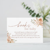 Invitation Boho Pampas Grass Books for Baby insert card (Debout devant)