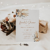 Invitation Boho Pampas Grass Fête des mariées Floral Invitati