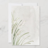Invitation Boho Pampas Grass Fête des mariées minimale (Dos)