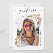 Invitation Boho Pampas Grass Floral Arch Graduation (Devant)