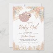 Invitation Boho Pampas Grass Girl's Baby shower (Devant)