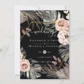 Invitation BOHO PAMPAS GRASS Mariage TROPICAL (Devant)