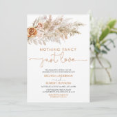 Invitation Boho Pampas Grass Rien de fantaisie Juste Amour Ma (Debout devant)