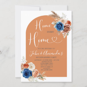 Invitation Boho Pampas Grass Rustique Floral Houseécher Party