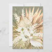 Invitation Boho Pampas Grass séché Fleurs Bouquet Mariage (Dos)