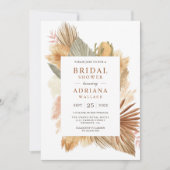 Invitation Boho Pampas Grass séché Palm Feuilles Fête des mar (Devant)