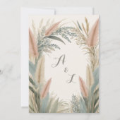 Invitation Boho Pampas Grass Terracotta Mariage (Dos)