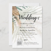Invitation Boho Pampas Grass Terracotta Mariage photo (Devant)