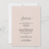 Invitation Boho Pampas Grass tout en un Mariage (Dos)