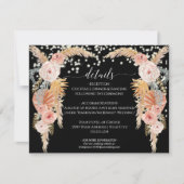 Invitation Boho Pampas Grass Twinkle Lights Détails sur le Ma (Devant)