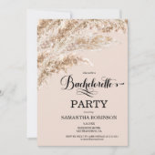 Invitation Boho Pampas Grass Week-end Bachelorette (Devant)