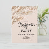 Invitation Boho Pampas Grass Week-end Bachelorette (Debout devant)