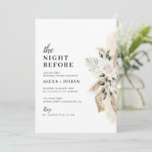 Invitation Boho pampas herbe mariage (Debout devant)
