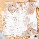 Invitation Boho pampas herbe sexe neutre bonjour baby shower<br><div class="desc">bonjour bébé ! Tropical Boho desert pampas herbe genre neutre oh baby shower avec jolie herbe sèche,  pampas aquarelle,  fleurs sauvages,  fleurs pressées,  bambous feuilles avec des tonalités de terre bouchée et rose pastel et orange brûlé avec des couleurs beige clair.</div>