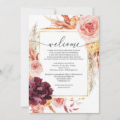 Invitation Boho Pampas Mariage en herbe accueil (Devant)