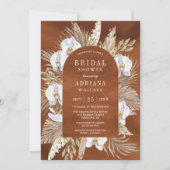 Invitation Boho Pampas Orchidée Blanche Fête des mariées en t (Devant)