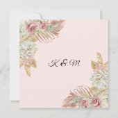 Invitation BOHO Pampas Palmier en laiton Feuillage Orchidée f (Dos)