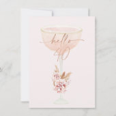 Invitation Boho Pampas Rose Or Bonjour 40 Anniversaire (Dos)