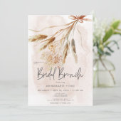 Invitation Boho Pampas rustique & Bouquet séché Brunch nuptia (Debout devant)