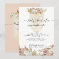 Boho Pampas Tropical Grass Floral Girl Baby shower