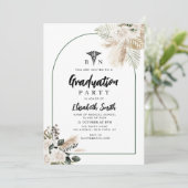 Invitation boho pampas verdure infirmière fête de graduation (Debout devant)