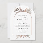 Invitation Boho Pampasgras Wedding Invite (Devant)