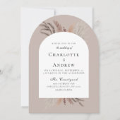 Invitation Boho Pampasgras Wedding Invite (Devant)